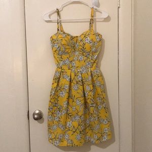 Pleated summer dress with built in cups